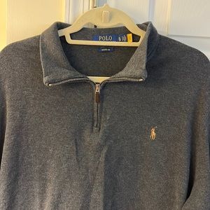 Polo by Ralph Lauren Gray quarter zip. Size XL.